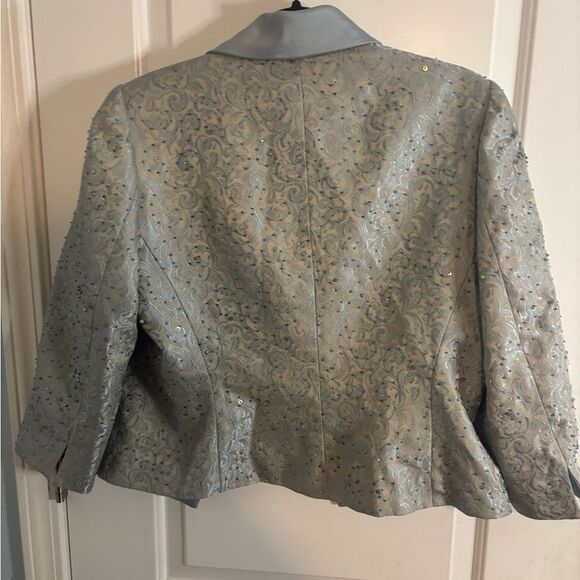Alex Evenings Silver blue Embellished Blazer size 10 NWT - Picture 3 of 4